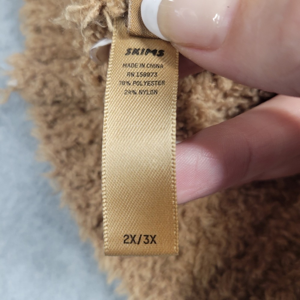 SKIMS Cozy Knit Tank Top Camel Brown Boucle Loungewear 2X/3X NEW - Picture 4 of 7